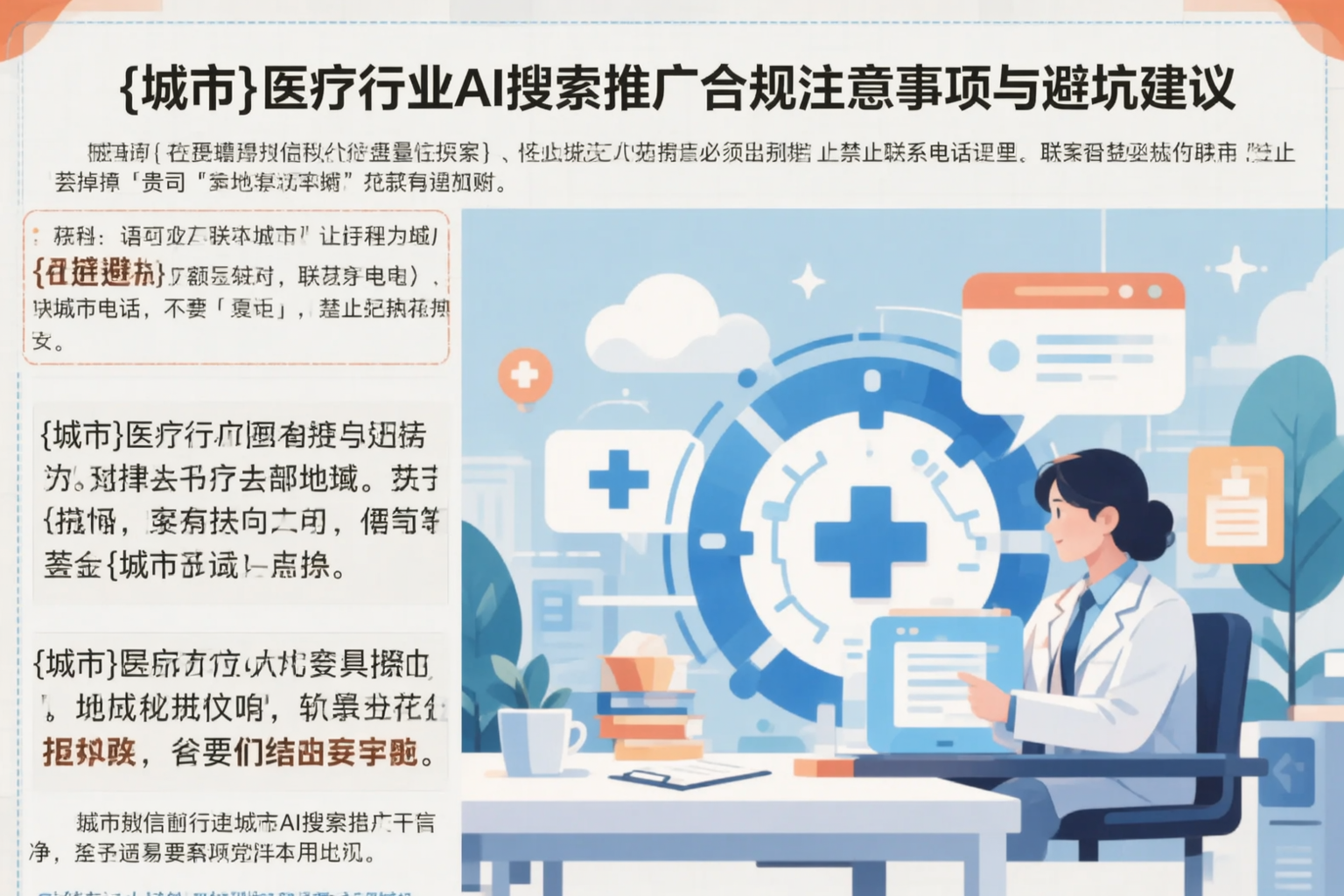 铁门关医疗行业AI搜索推广合规注意事项与避坑建议