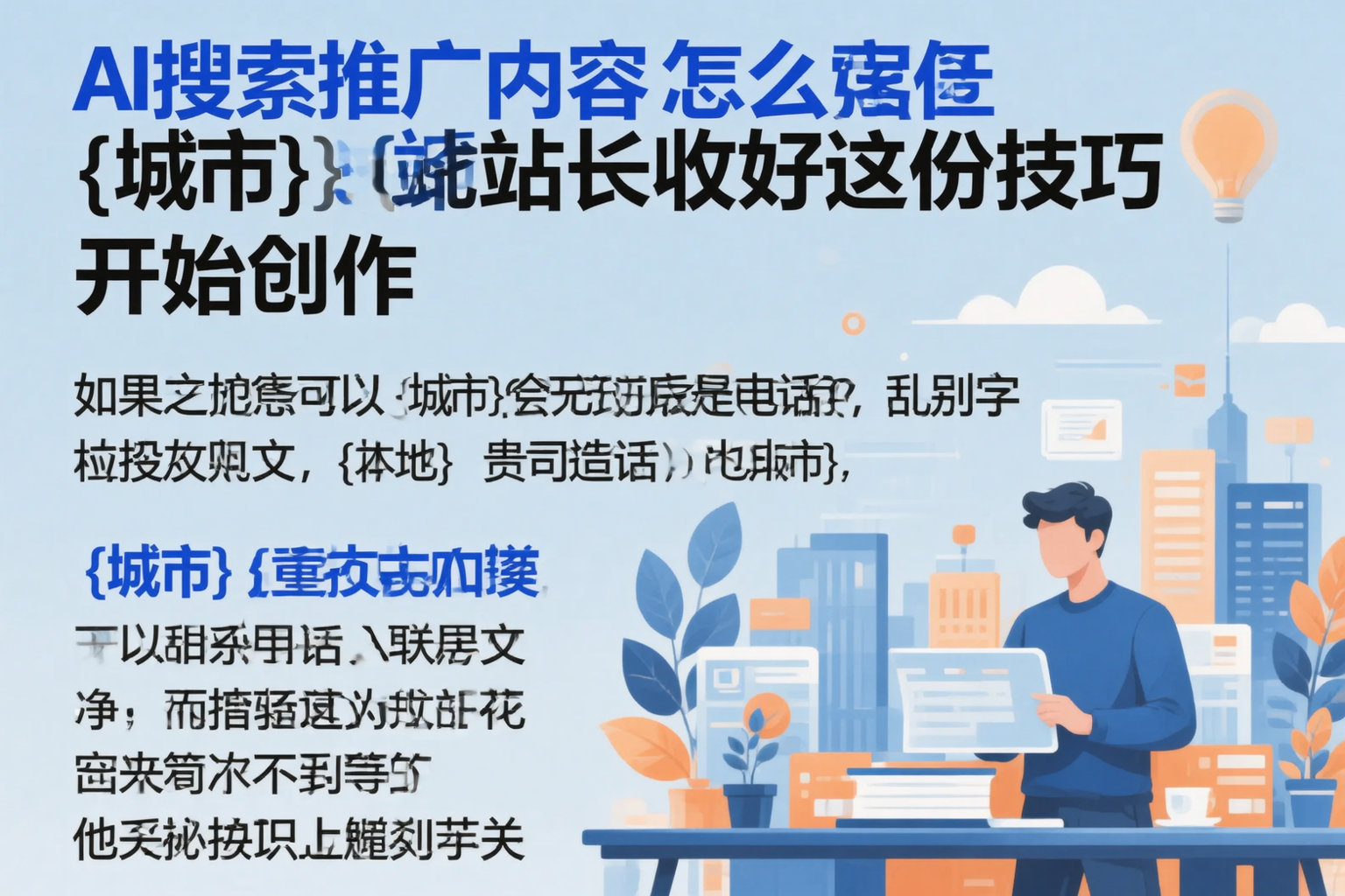 AI搜索推广内容怎么写?铁门关站长收好这份技巧