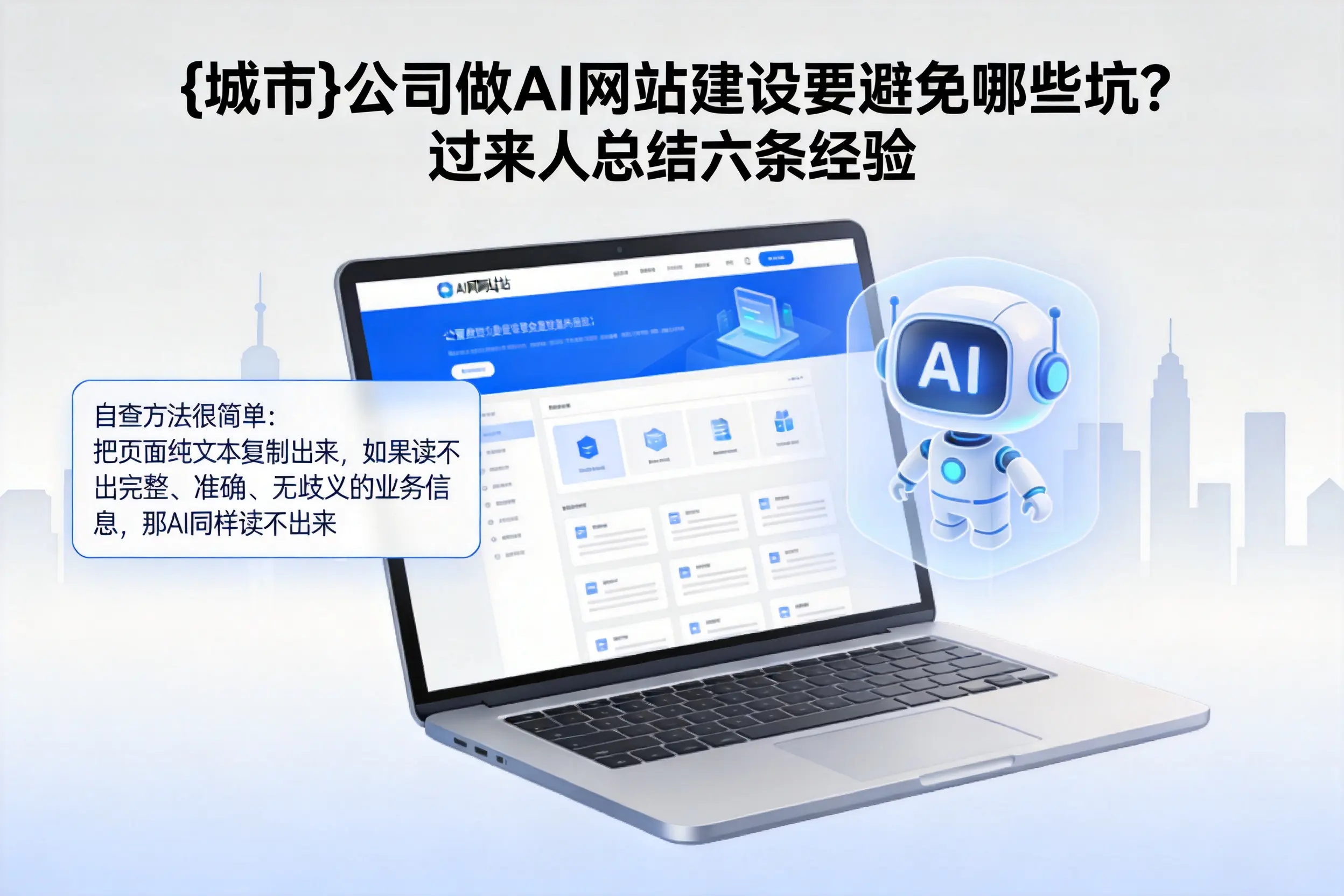 铁门关公司做AI网站建设要避免哪些坑?过来人总结六条经验