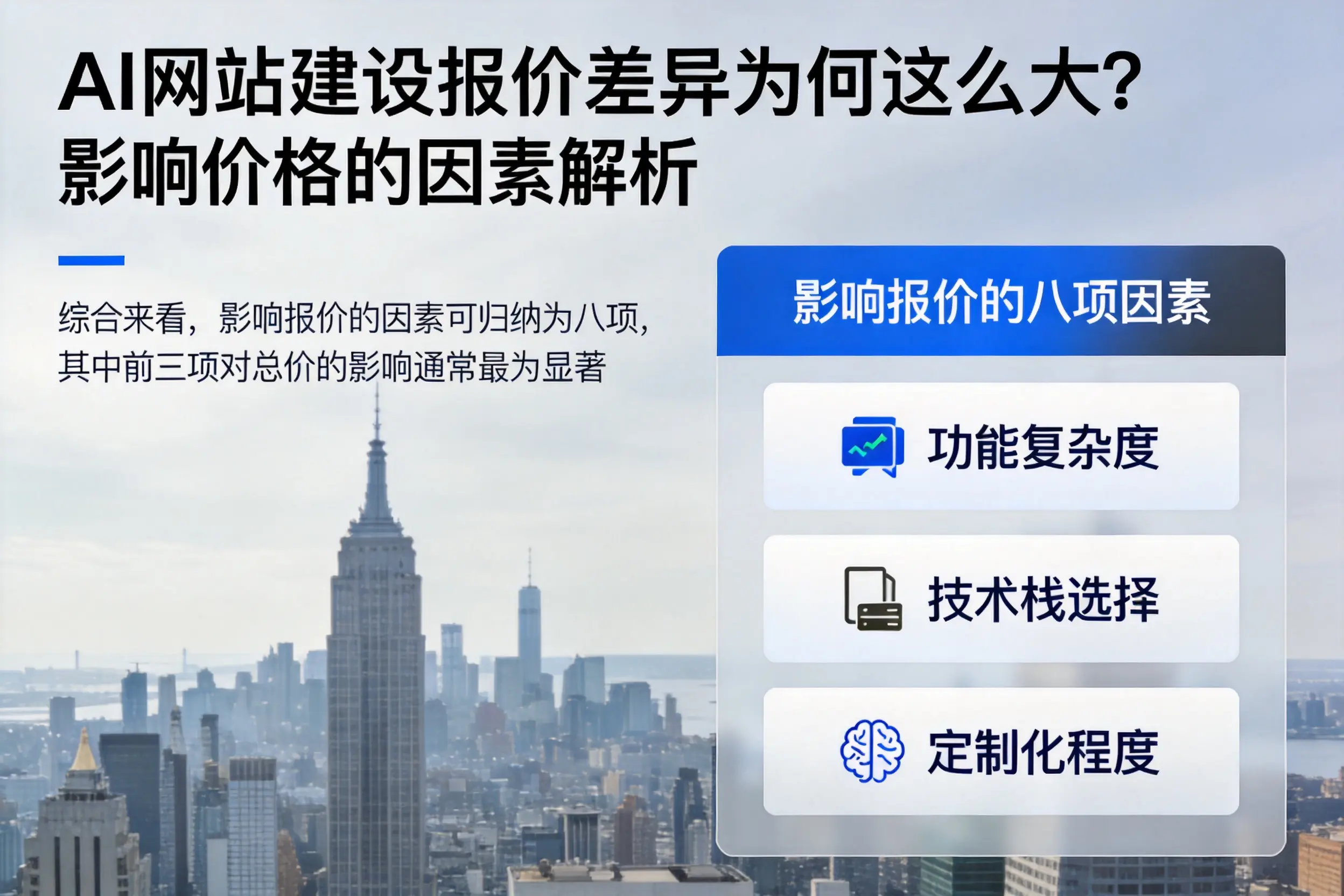 铁门关AI网站建设报价差异为何这么大?影响价格的因素解析