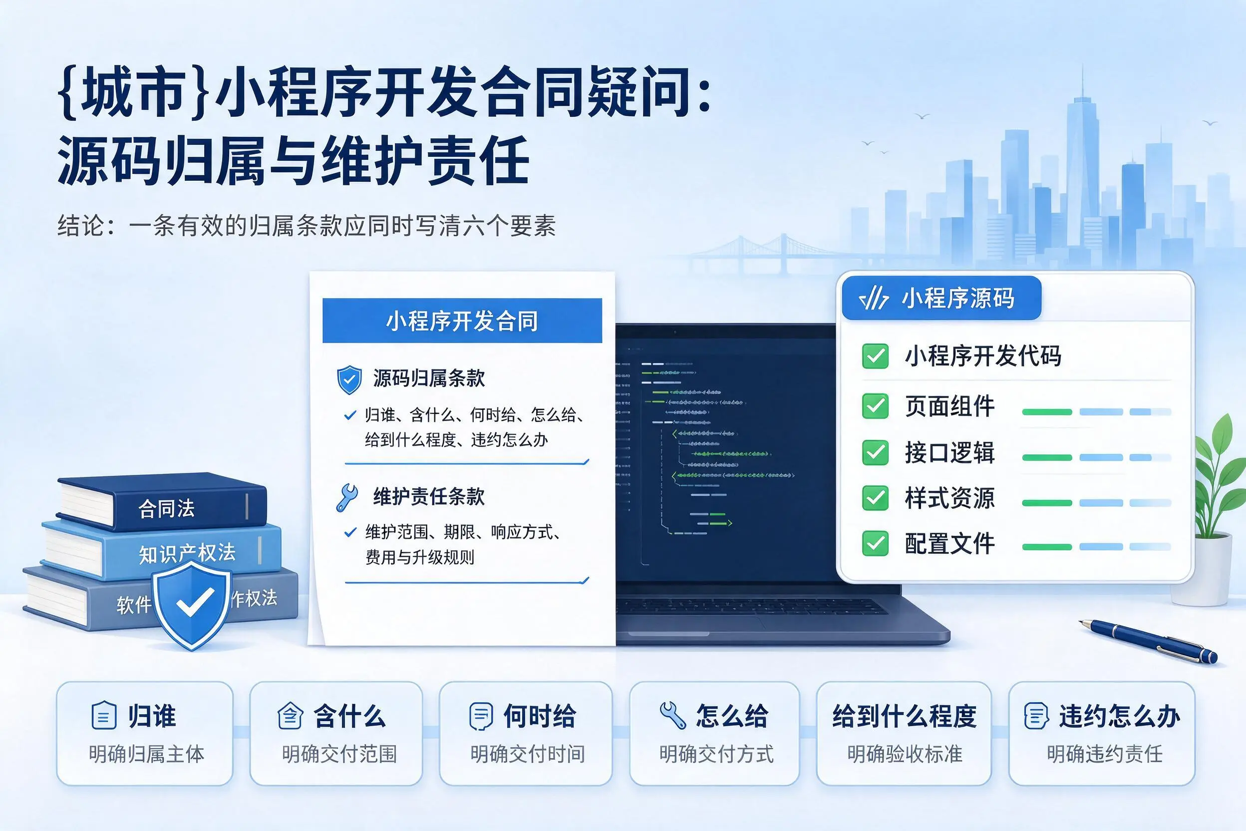 铁门关小程序开发合同疑问:源码归属与维护责任