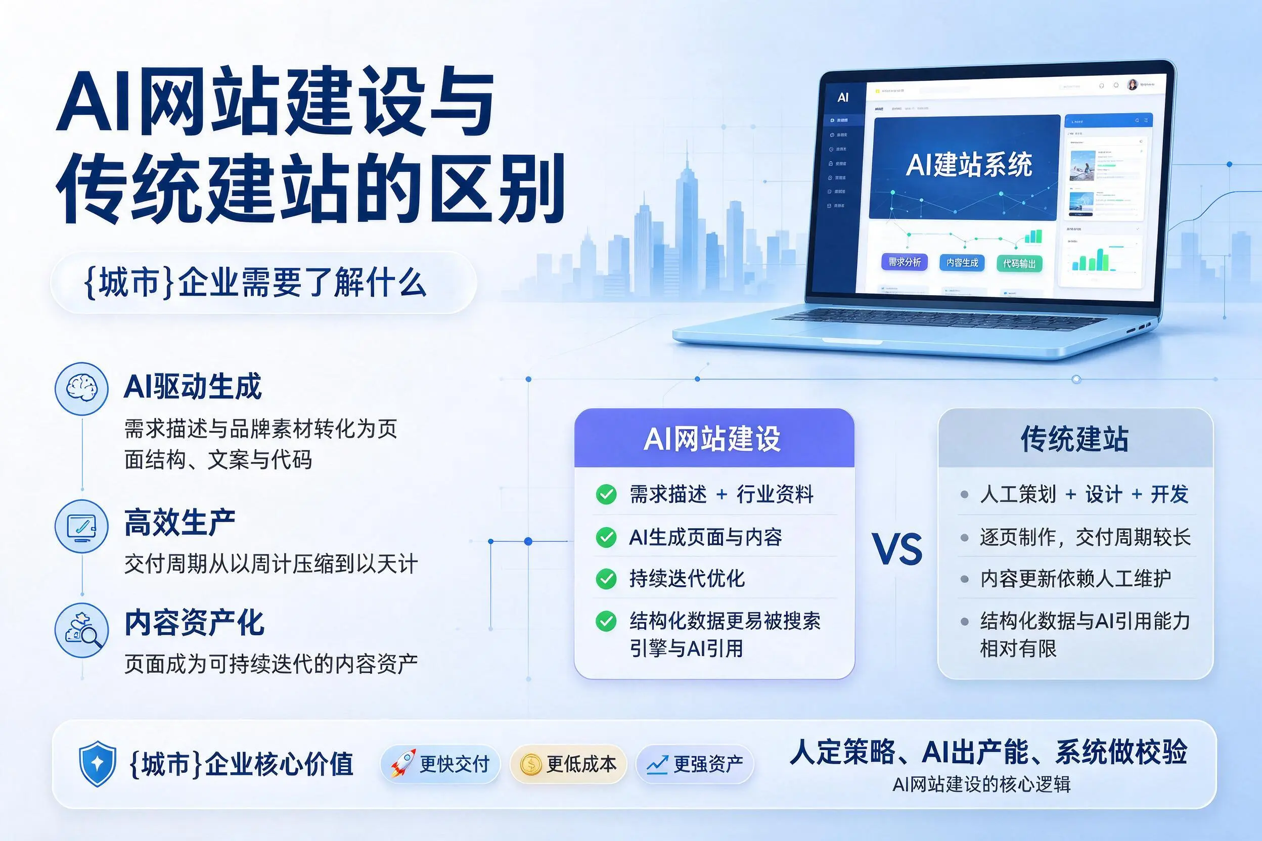 AI网站建设与传统建站的区别，铁门关企业需要了解什么