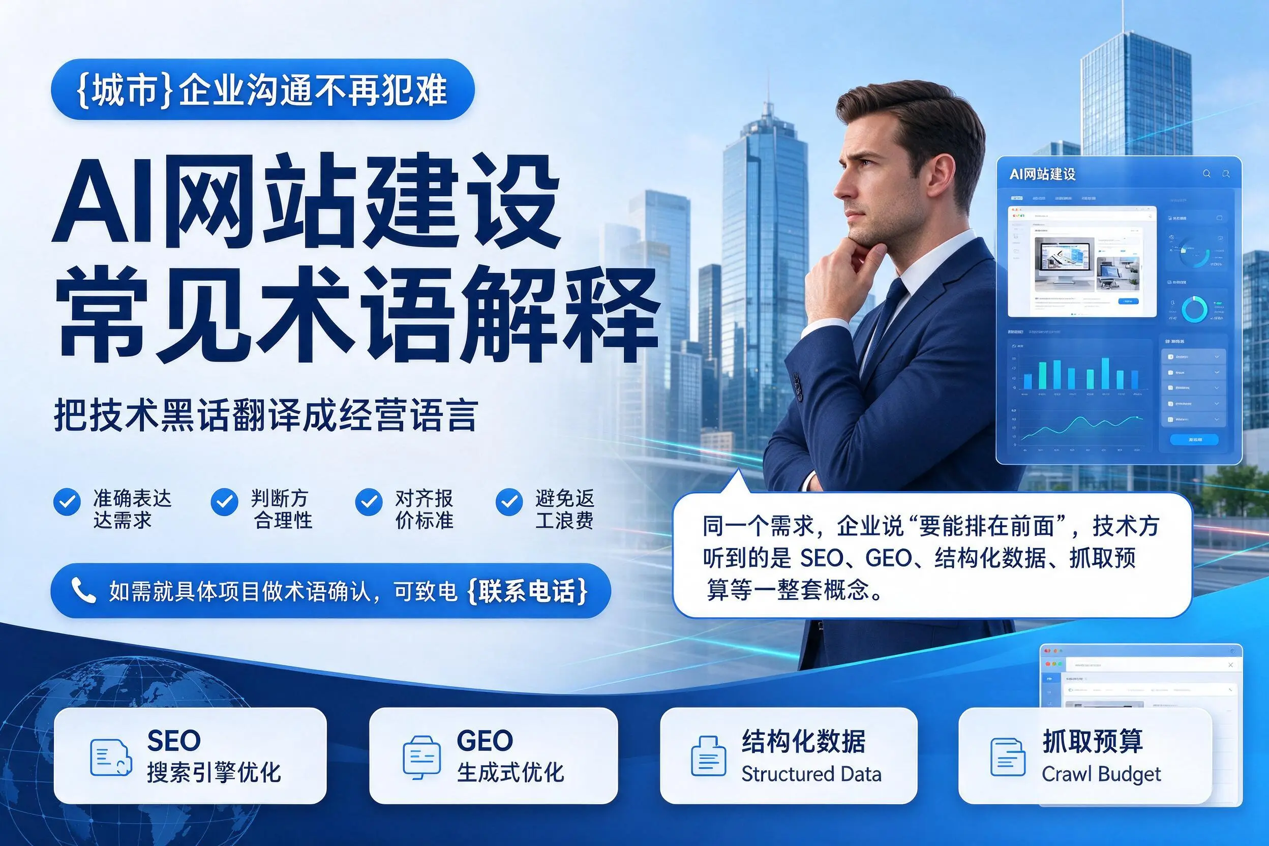 AI网站建设常见术语解释，铁门关企业沟通不再犯难