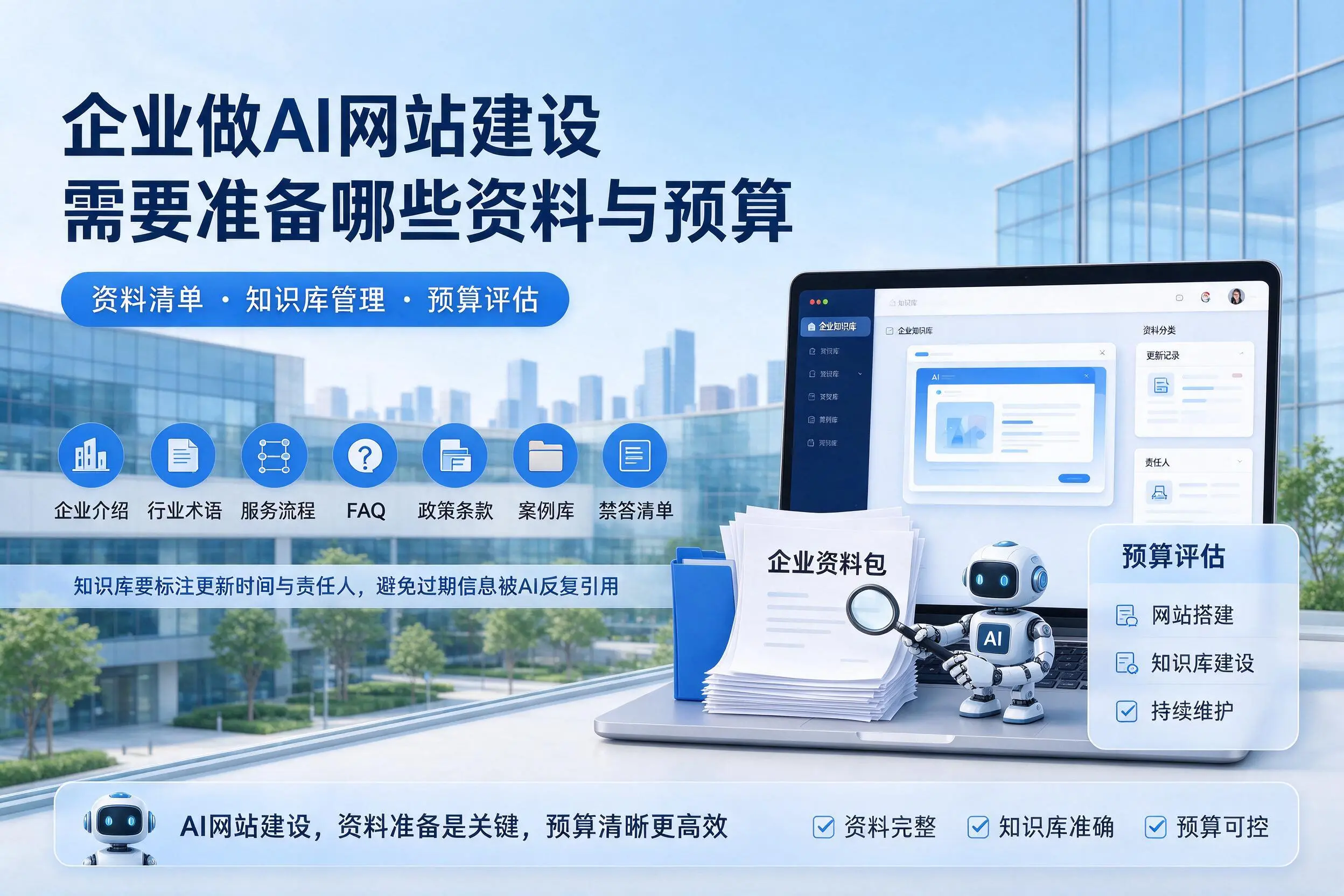 铁门关企业做AI网站建设需要准备哪些资料与预算