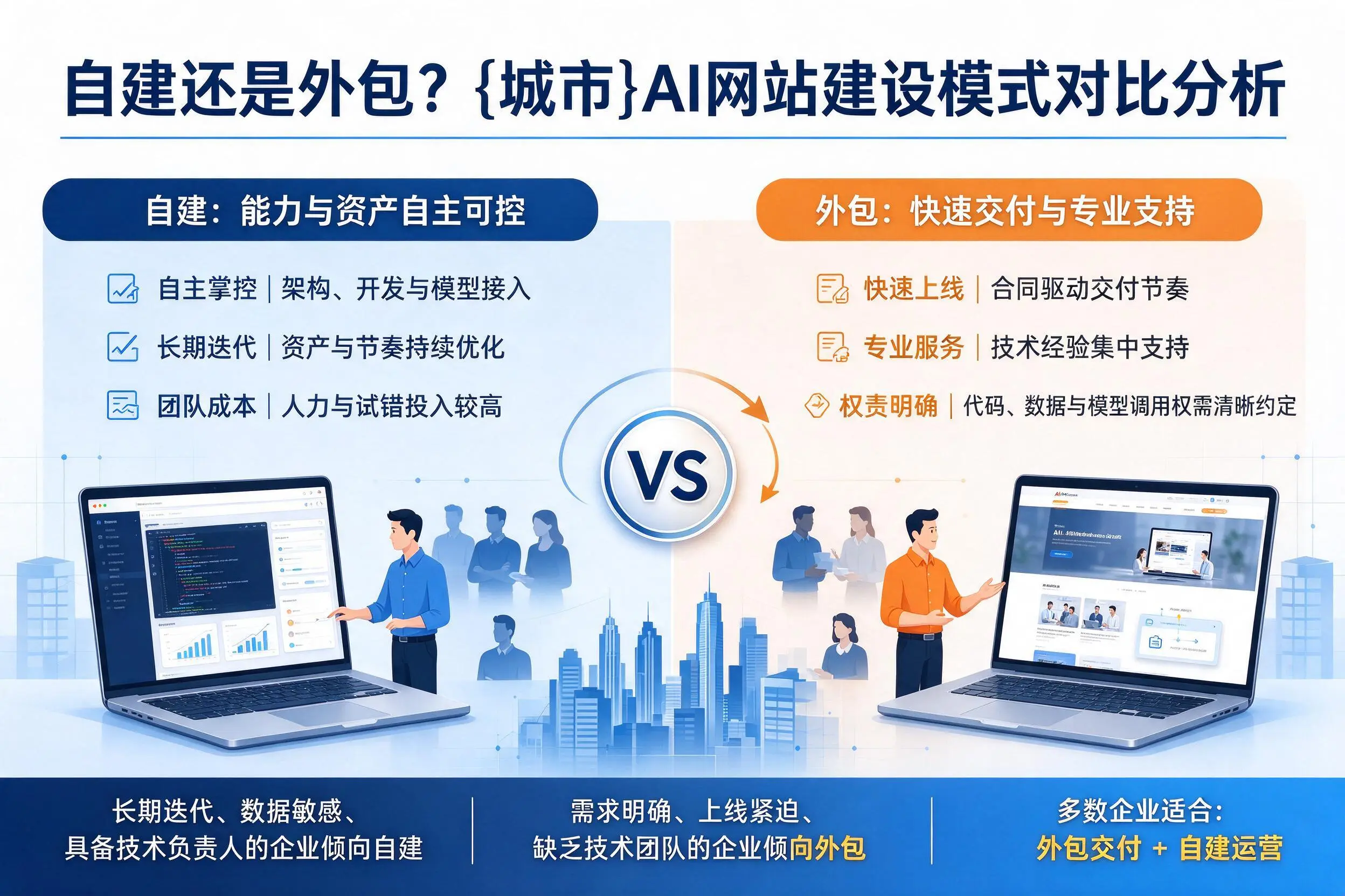 自建还是外包?铁门关AI网站建设模式对比分析