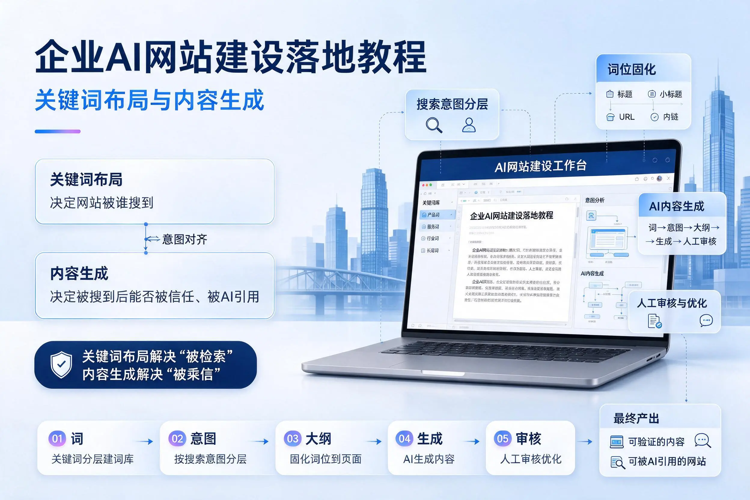 铁门关企业AI网站建设落地教程:关键词布局与内容生成